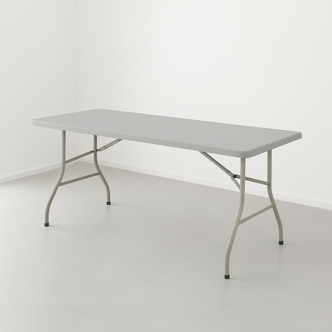 mesa rectangular 200x90 en habitación blanca
