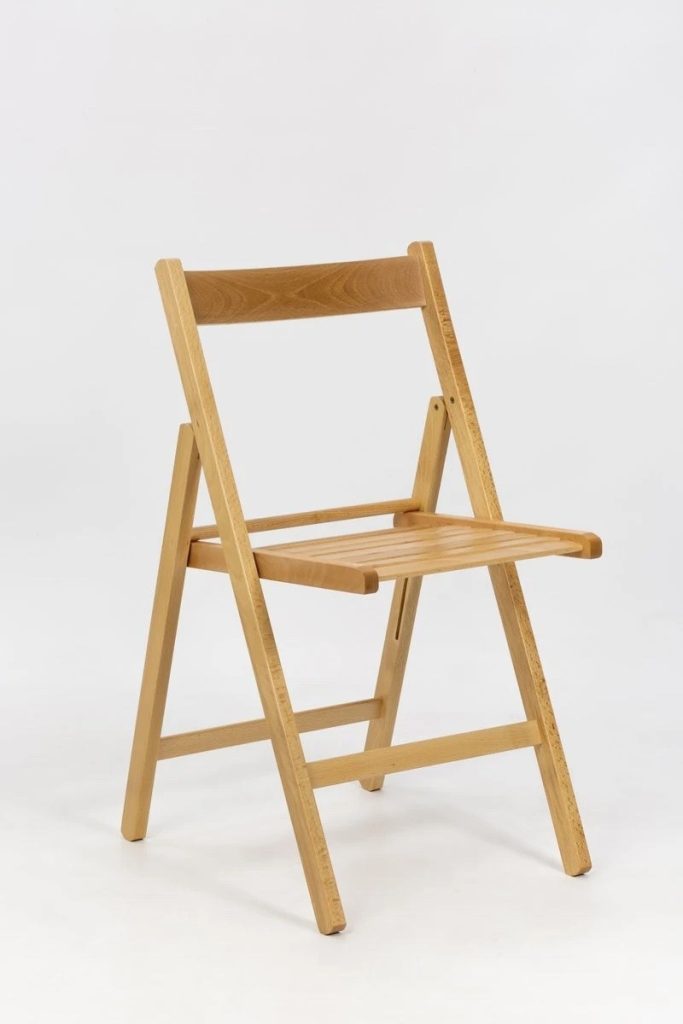 Silla de Madera Plegable de color natural