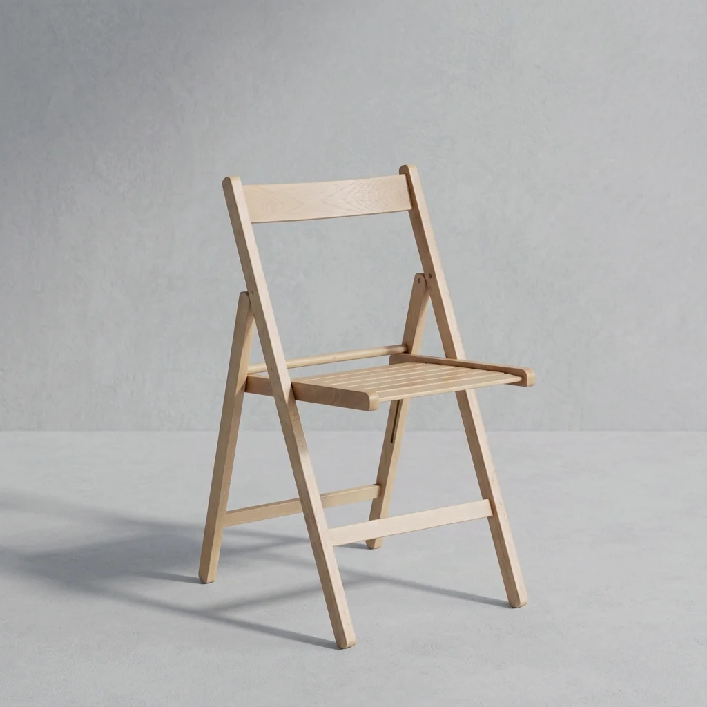 Silla de Madera Plegable de color natural