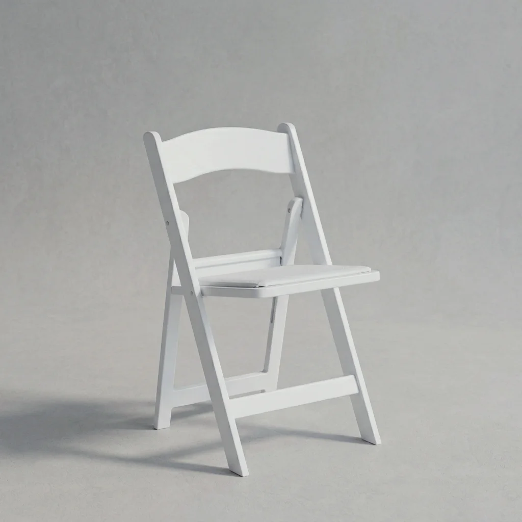 Silla blanca plegable estilo Americana
