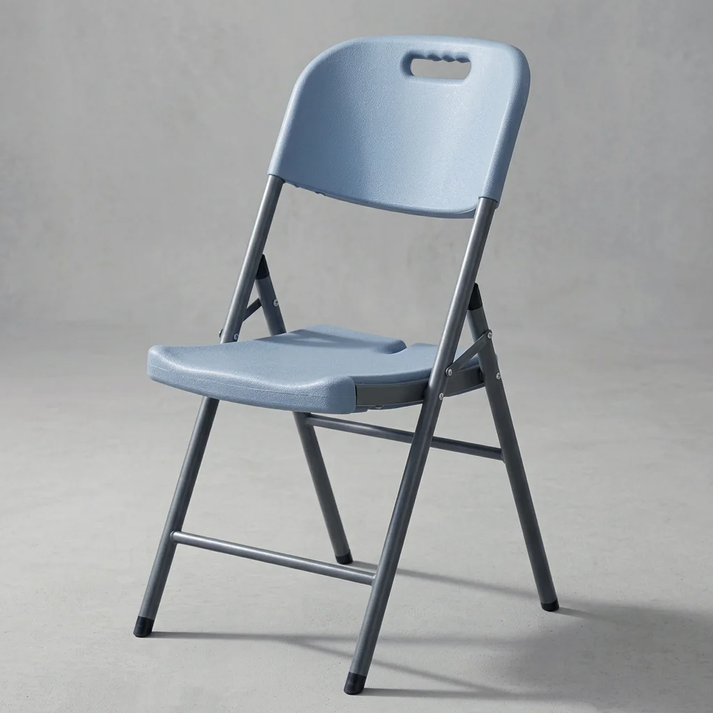 Silla plegable PVC gris